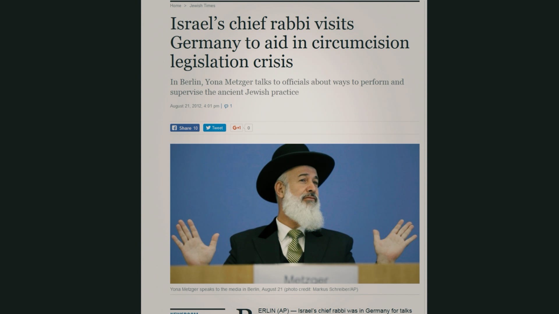 Transkript Metzitzah b'Peh Teil I