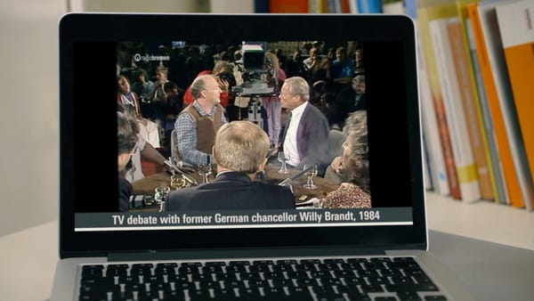Video: Wolff Geisler in TV-Diskussion mit Willy Brandt über deutsche Rüstungsexporte